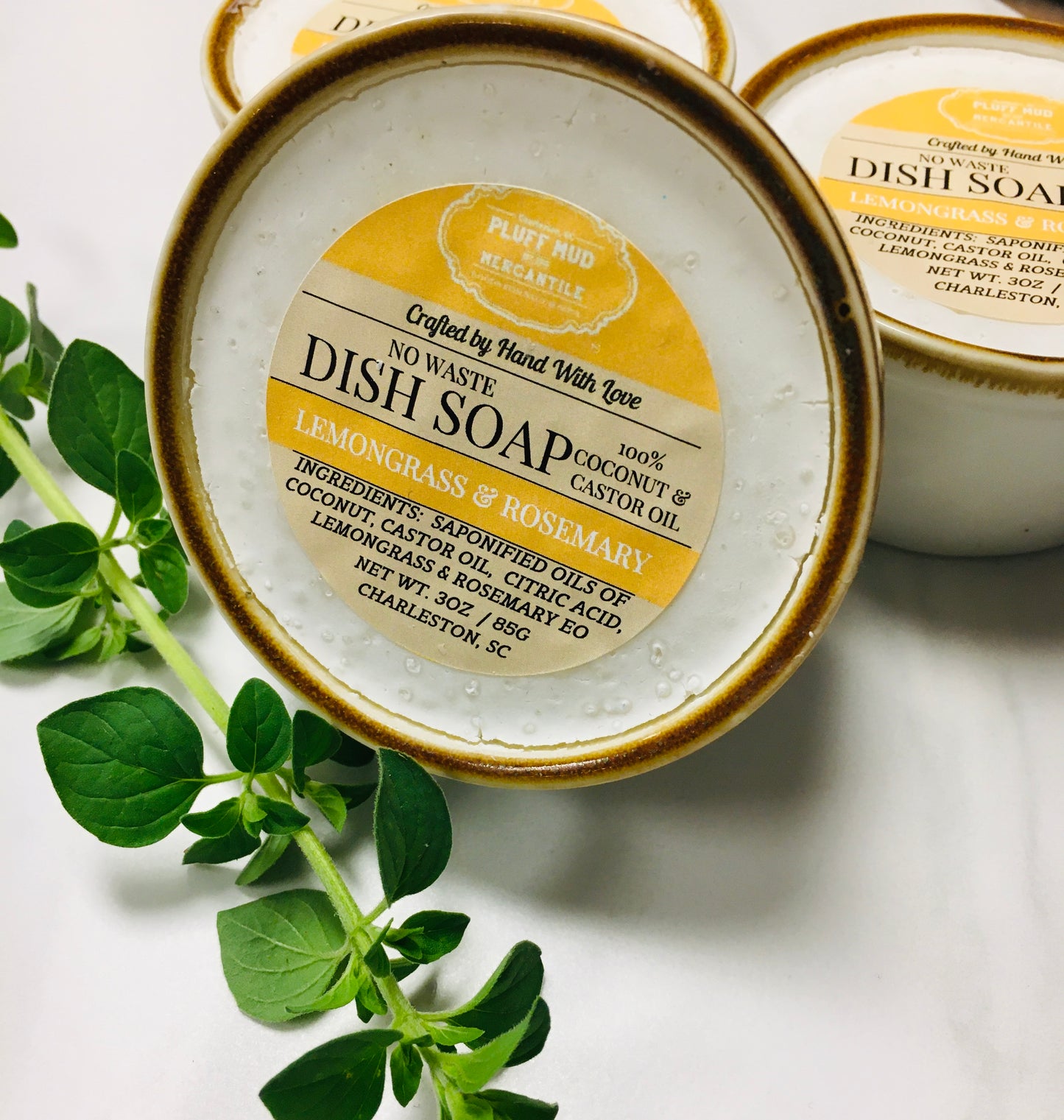 Cucina Collection Solid Dish Soap- Lemon Rosemary