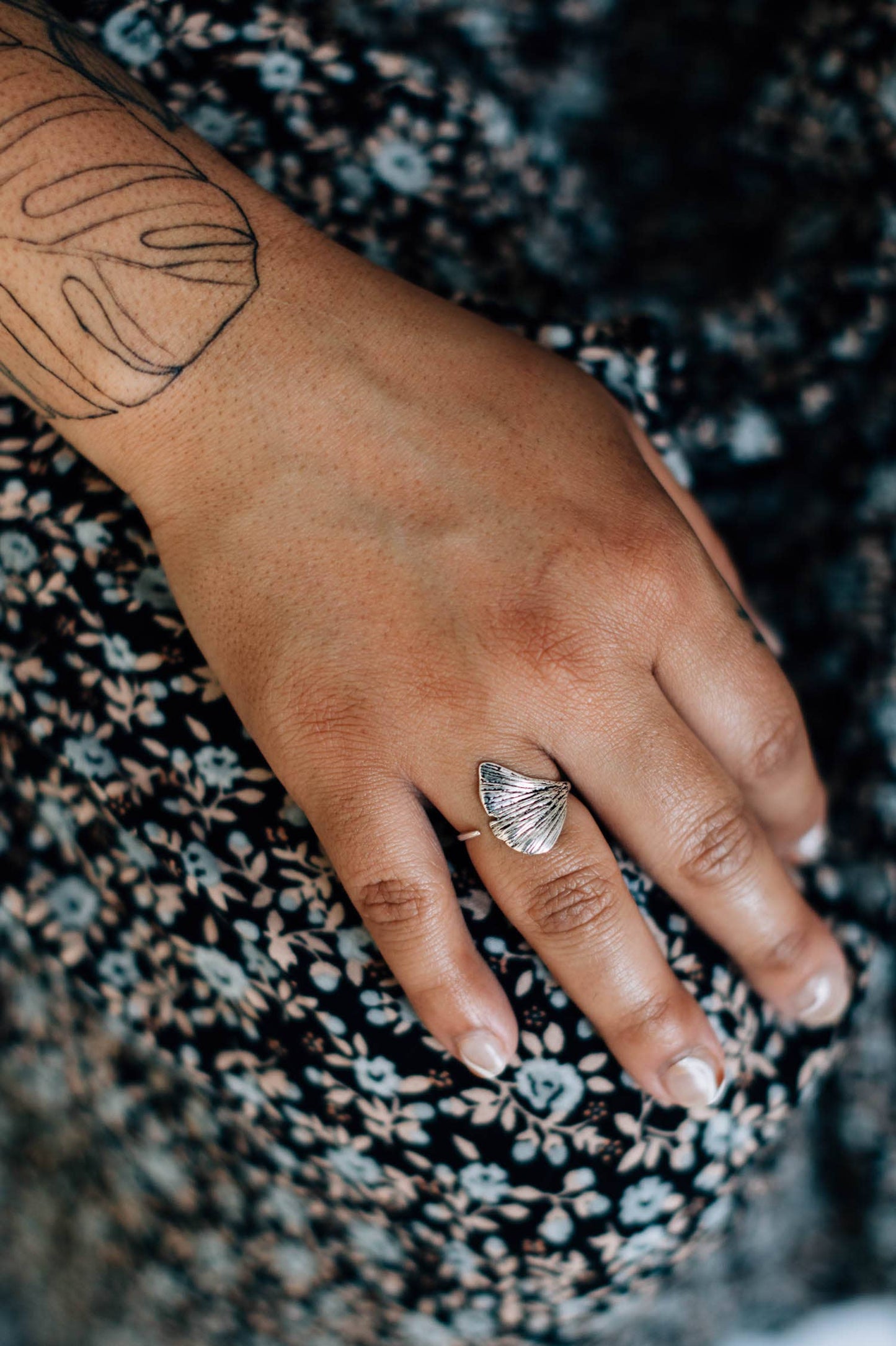 Ginkgo Leaf Ring
