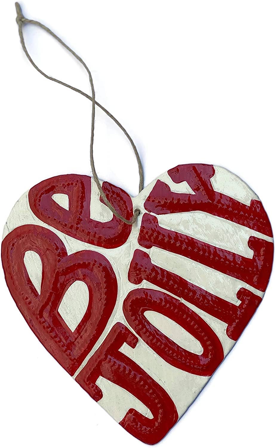 Ornament, Decor Collection, Be Jolly Heart 4.25x4.5 - Pluff Mud Mercantile
