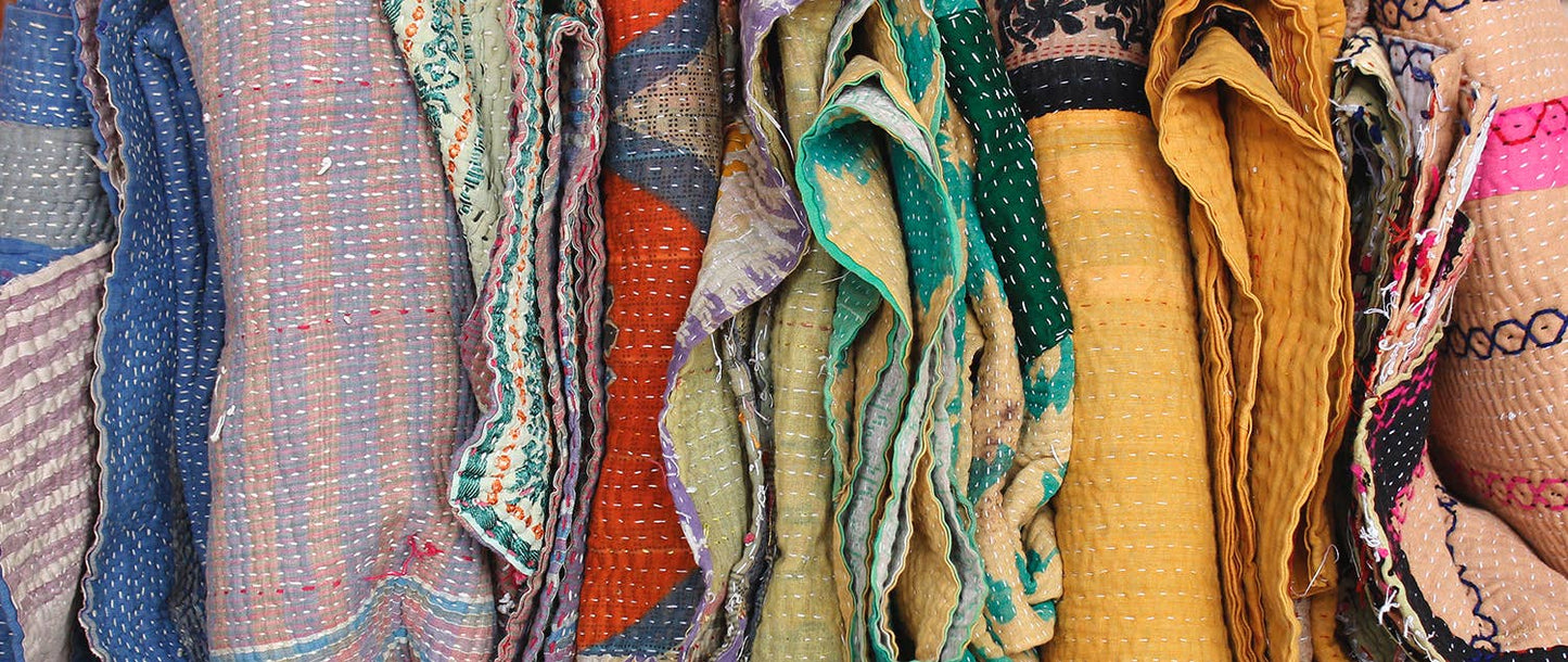 Authentic Vintage Kantha Quilt, Bohemian Home Decor | Gift