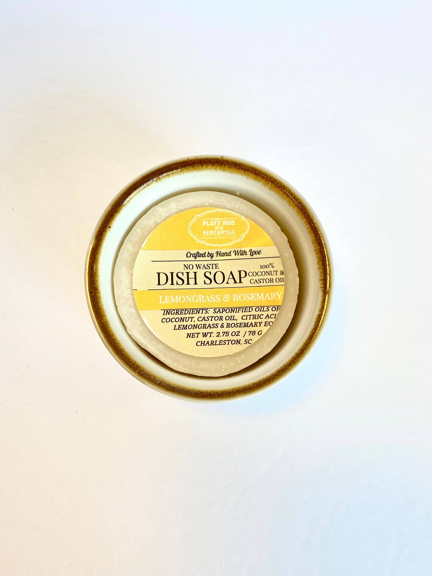 Cucina Collection Solid Dish Soap- Lemon Rosemary