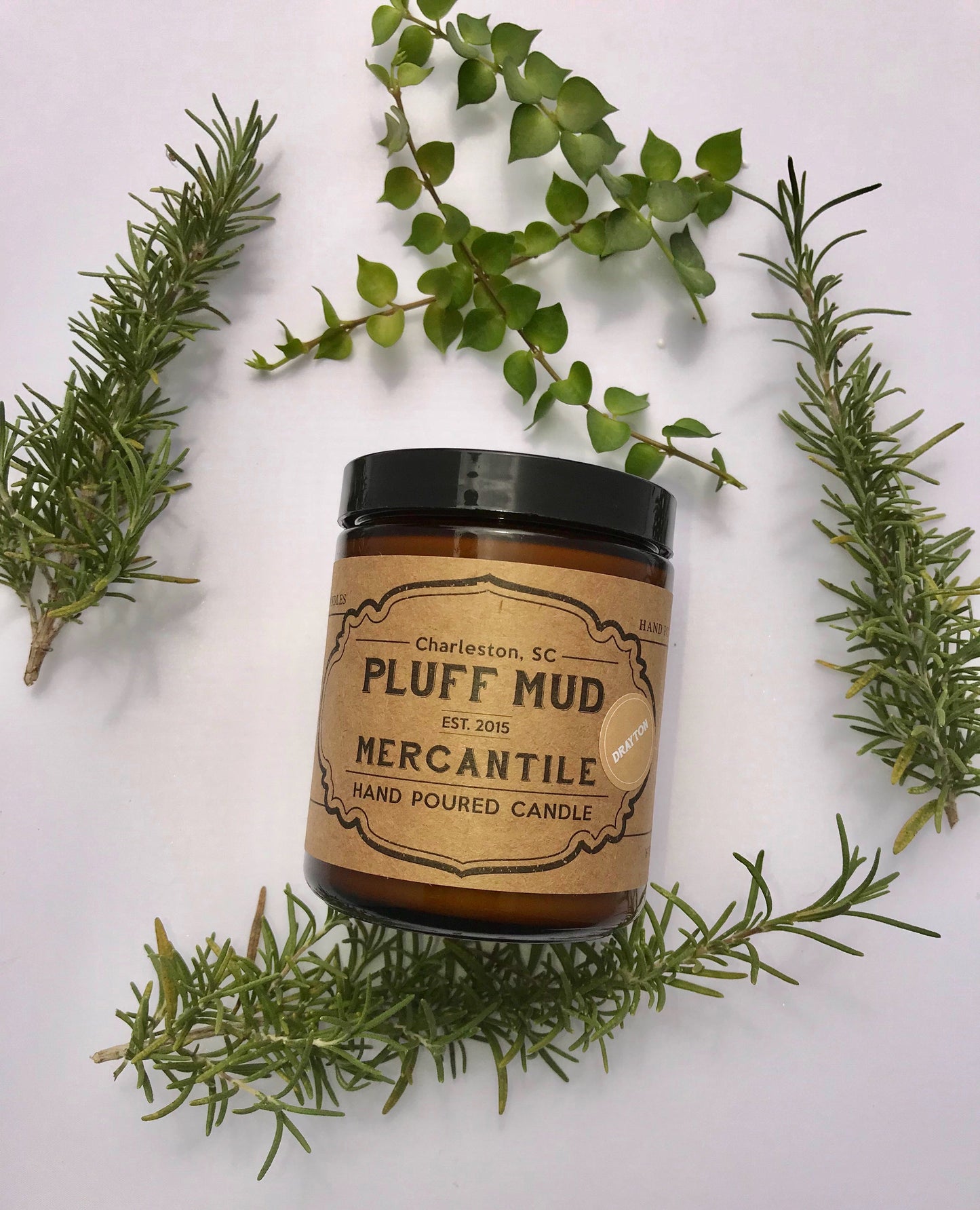 "Drayton" Herb & Mint Hand Poured Soy Candle - Pluff Mud Mercantile