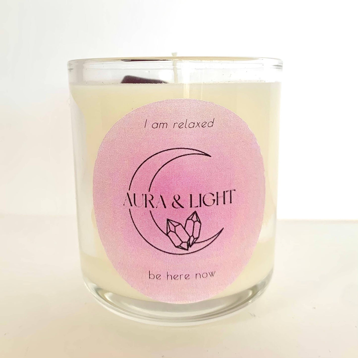 I am relaxed - Aura & Light Crystal Candle