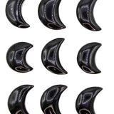 Obsidian Carved Moon & Star Stone - Pluff Mud Mercantile
