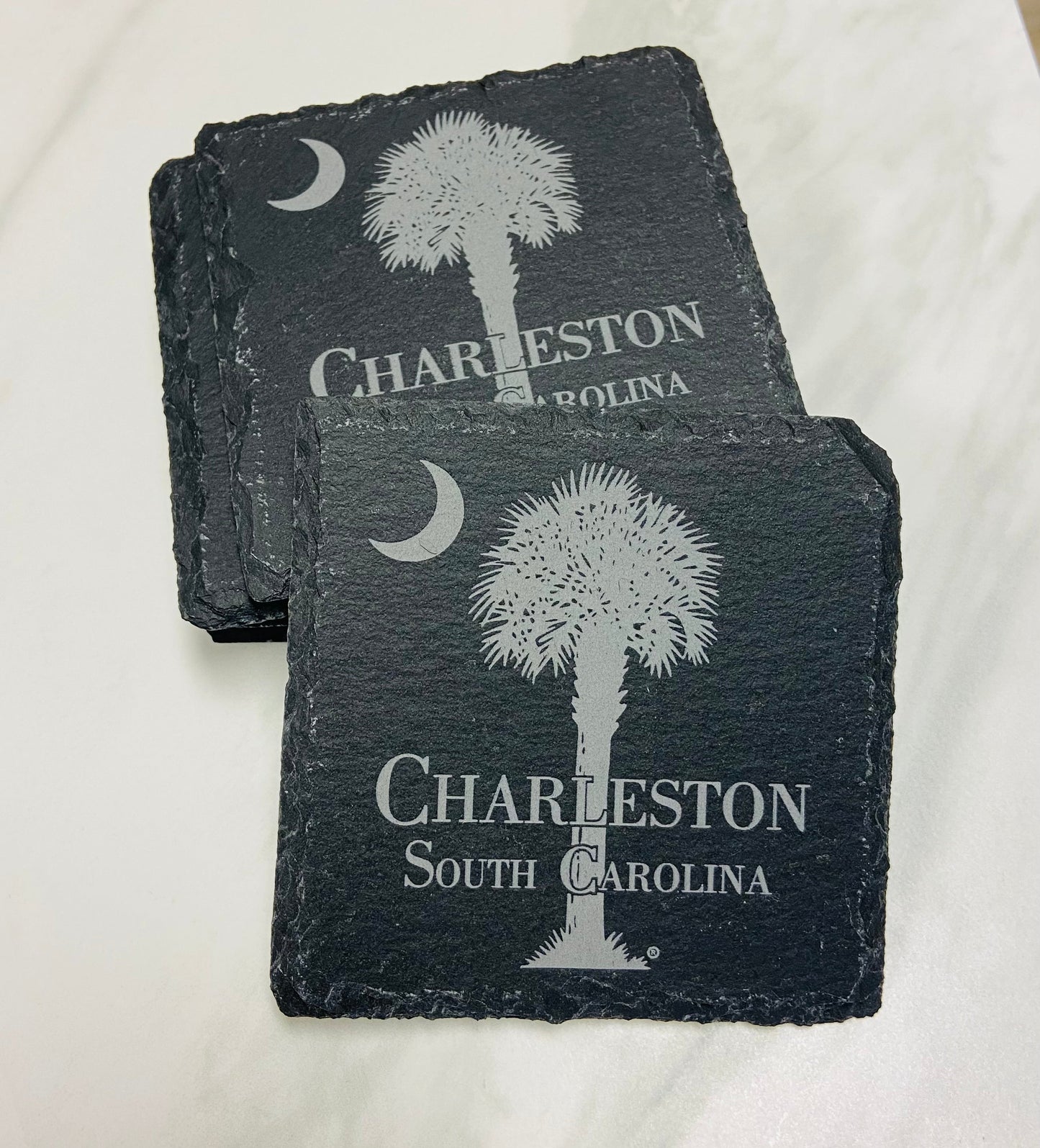 Palmetto Slate Charleston Coaster - Pluff Mud Mercantile