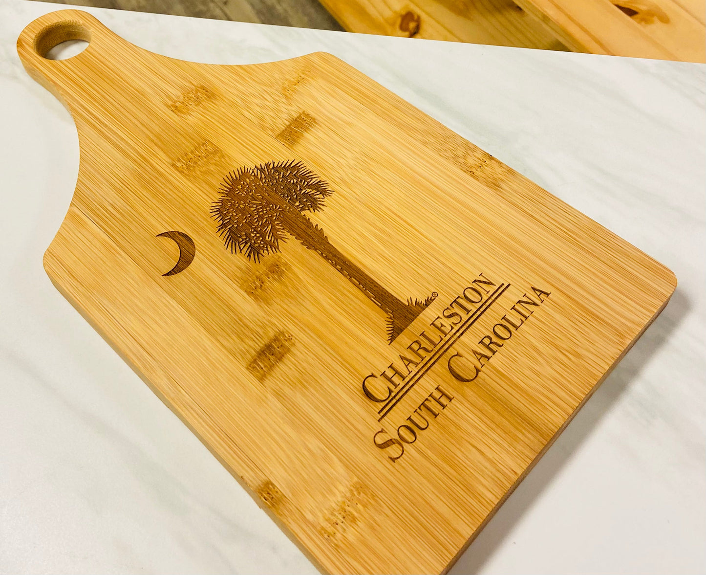 Palmetto Tree Cheese Serving & Cutting Board - Pluff Mud Mercantile