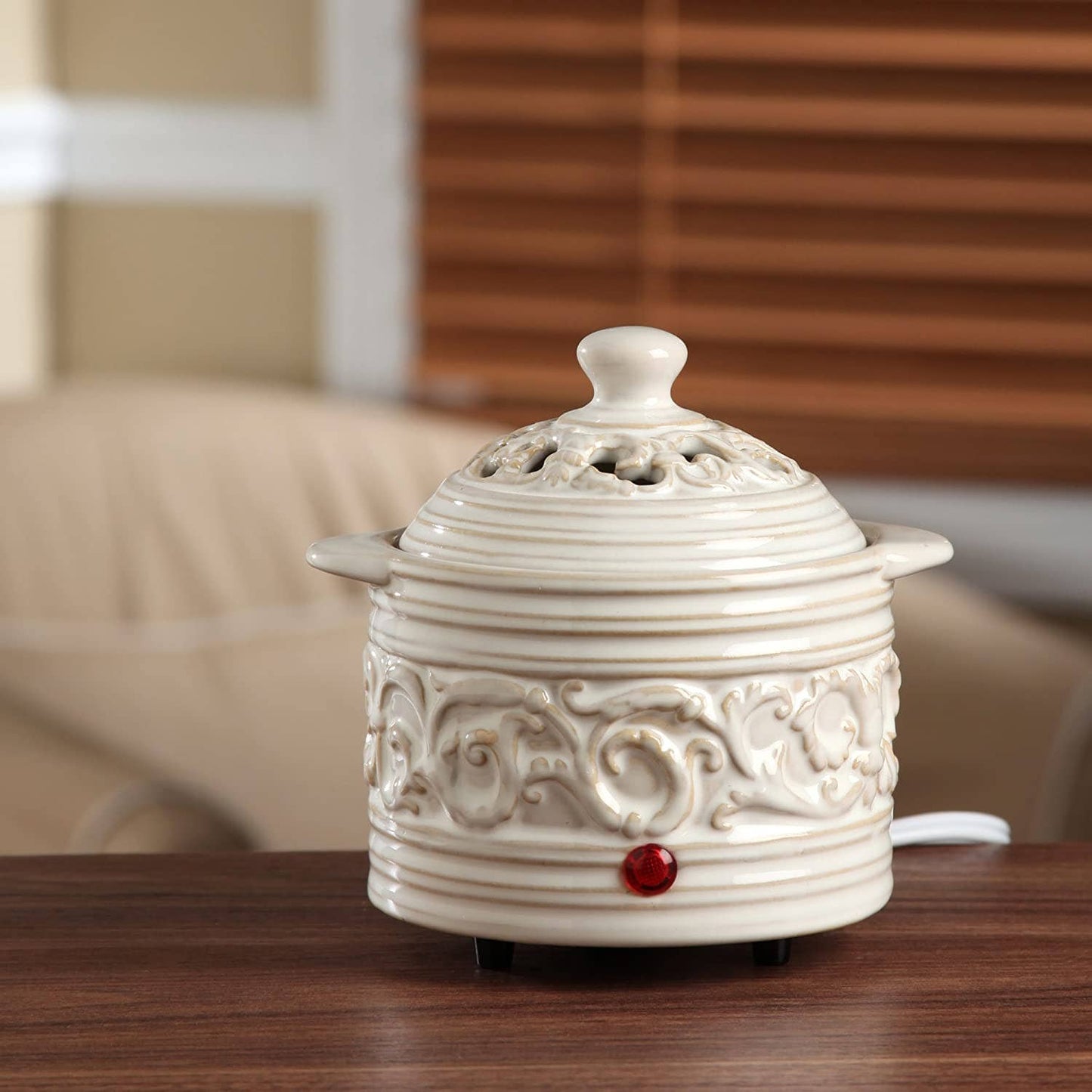 Hosley® Cream Electric Fragrance Warmer 5in H