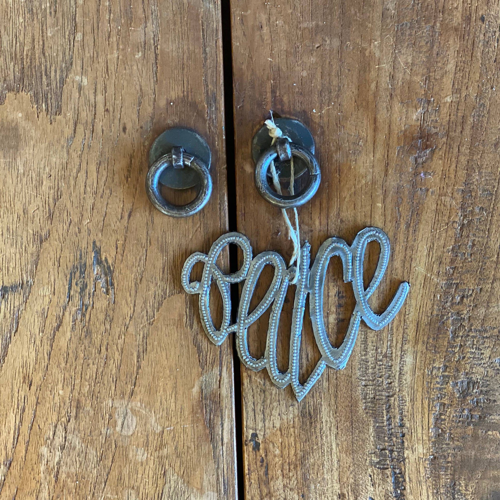 Think Peace, set/2 $3.50 ea. Handmade Heart Ornament 4" x 3" - Pluff Mud Mercantile