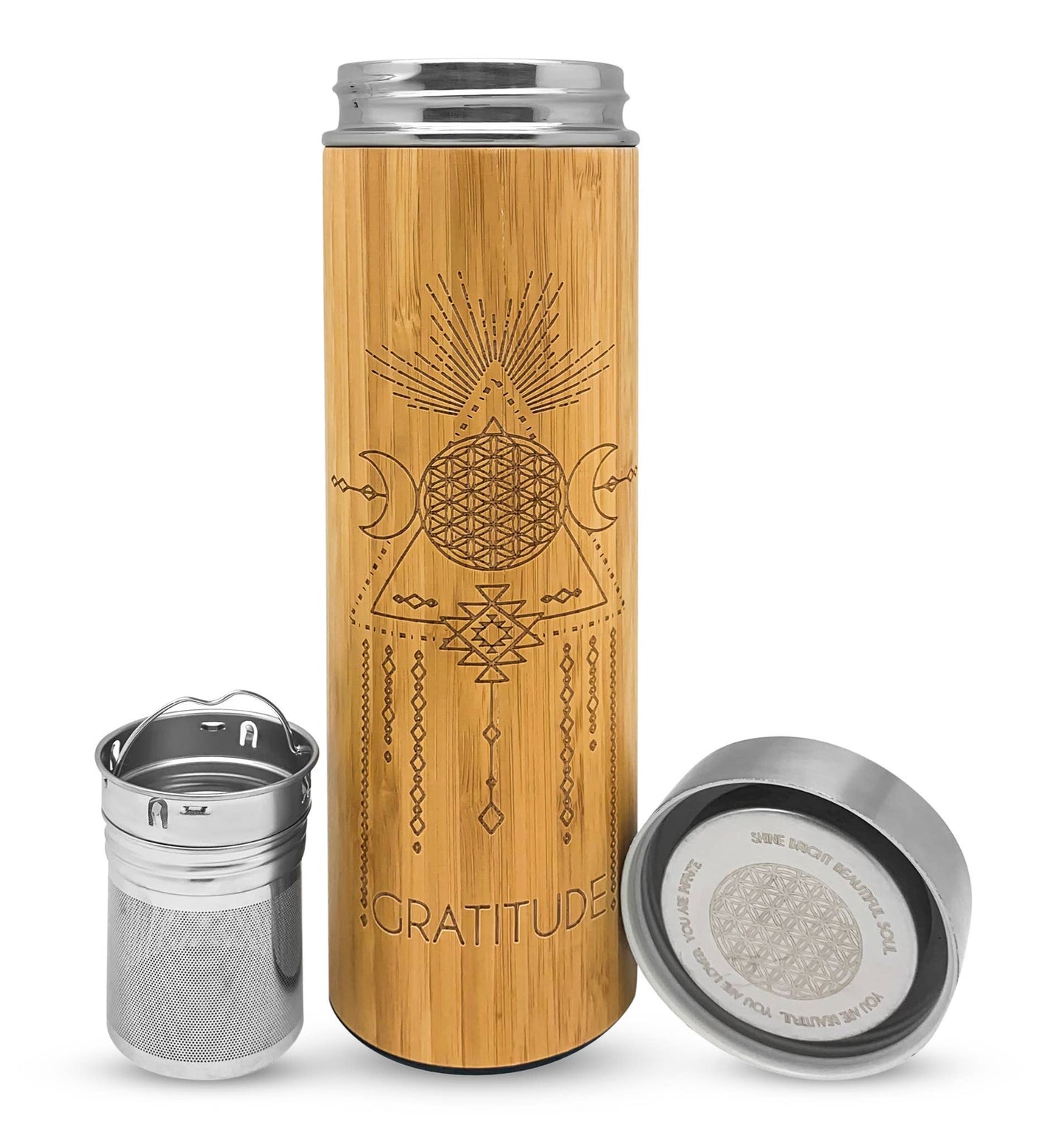 16.9oz Bamboo Tumbler - Gratitude