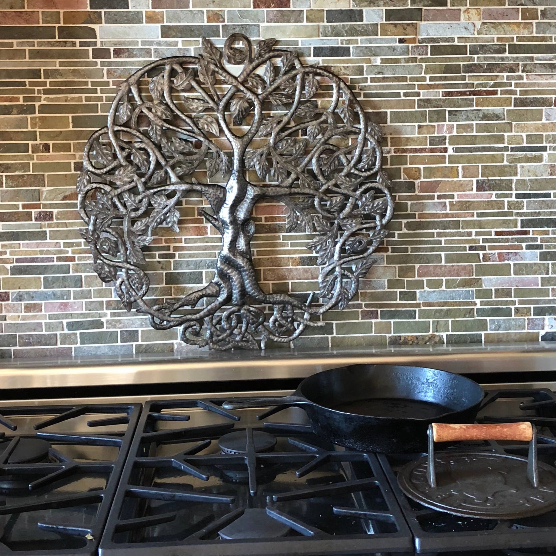 Celtic Tree of Life, Haitian Metal Wall Hanging Art: 17 Inch - Pluff Mud Mercantile