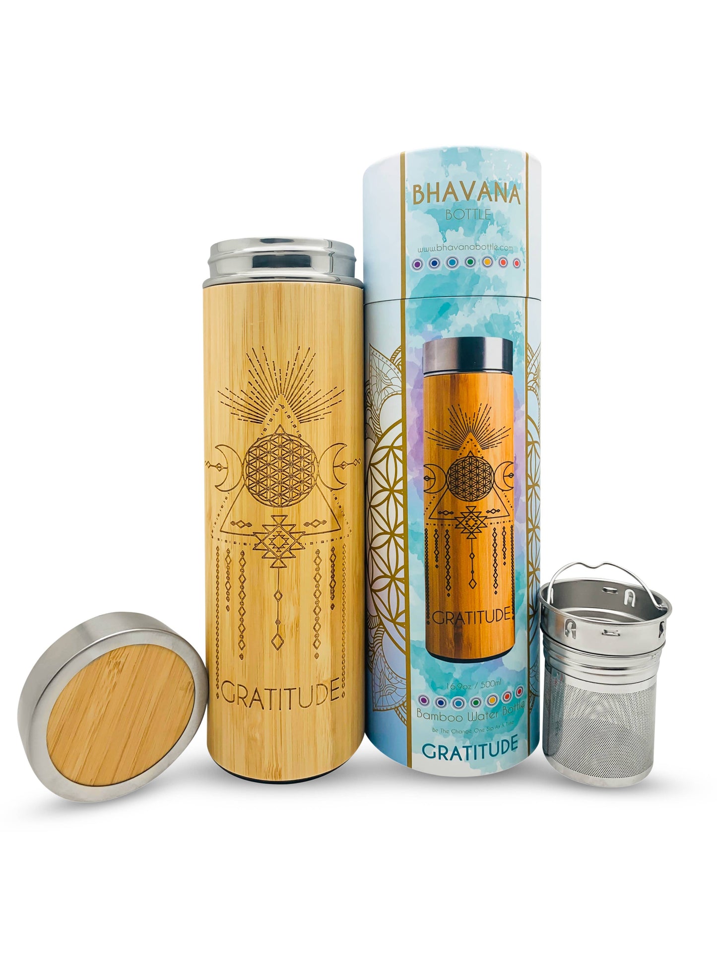 16.9oz Bamboo Tumbler - Gratitude