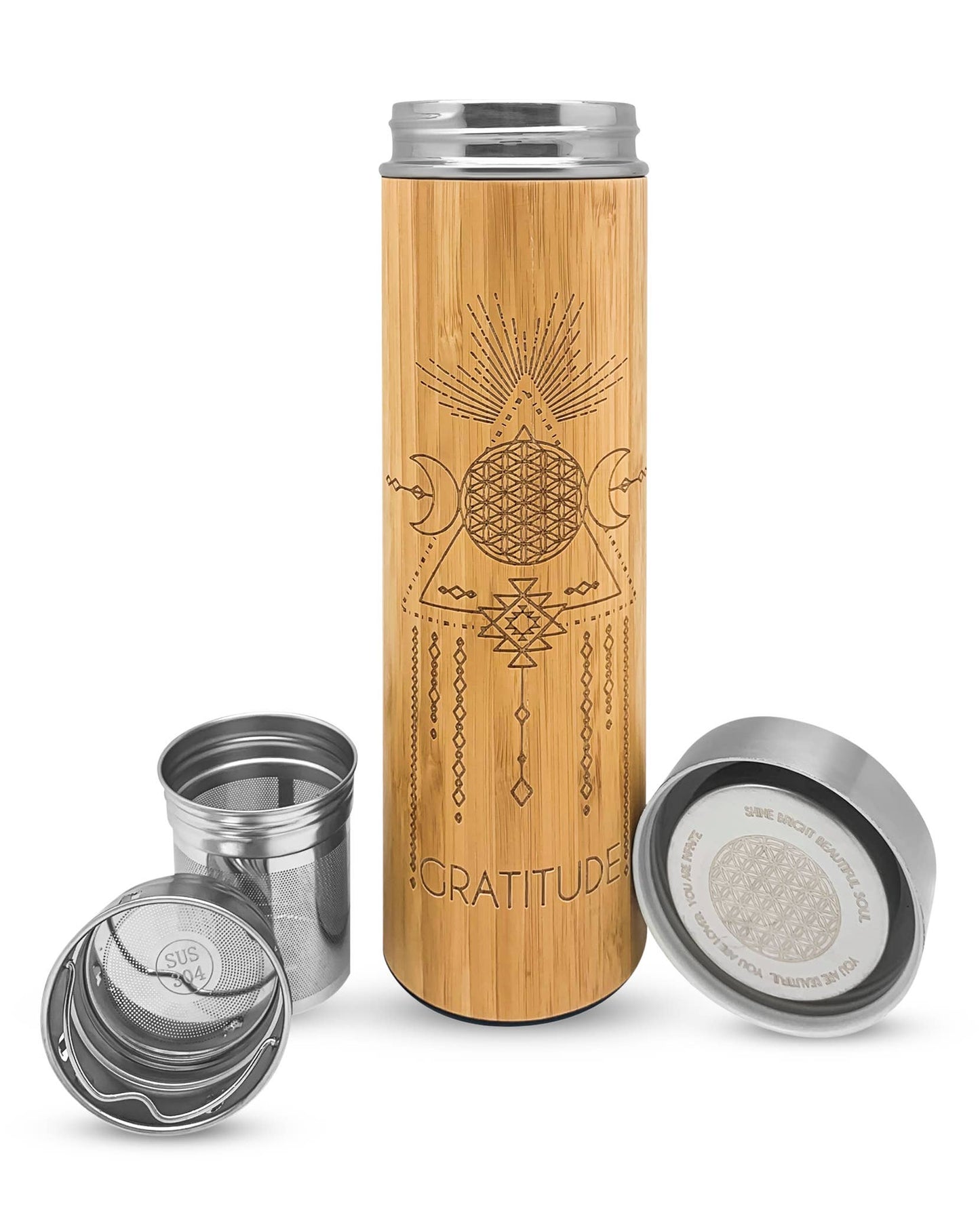 16.9oz Bamboo Tumbler - Gratitude