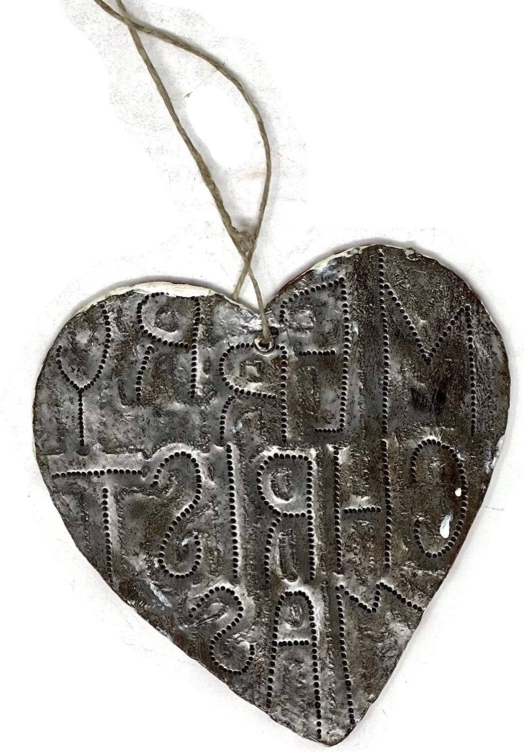 Ornament, Decor Collection, Merry Christmas Heart 4.25x4.5 - Pluff Mud Mercantile