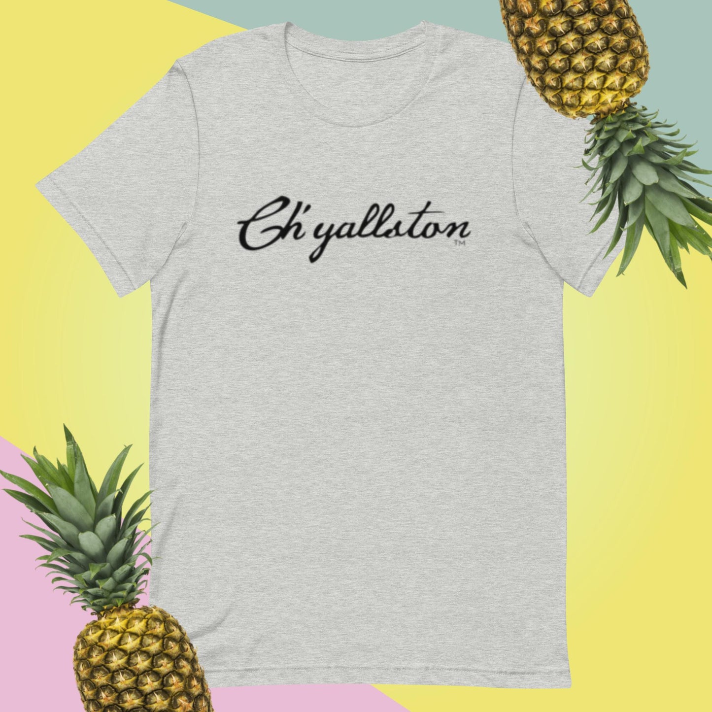 Ch'yallston Unisex T-shirt with Black Lettering - Pluff Mud Mercantile
