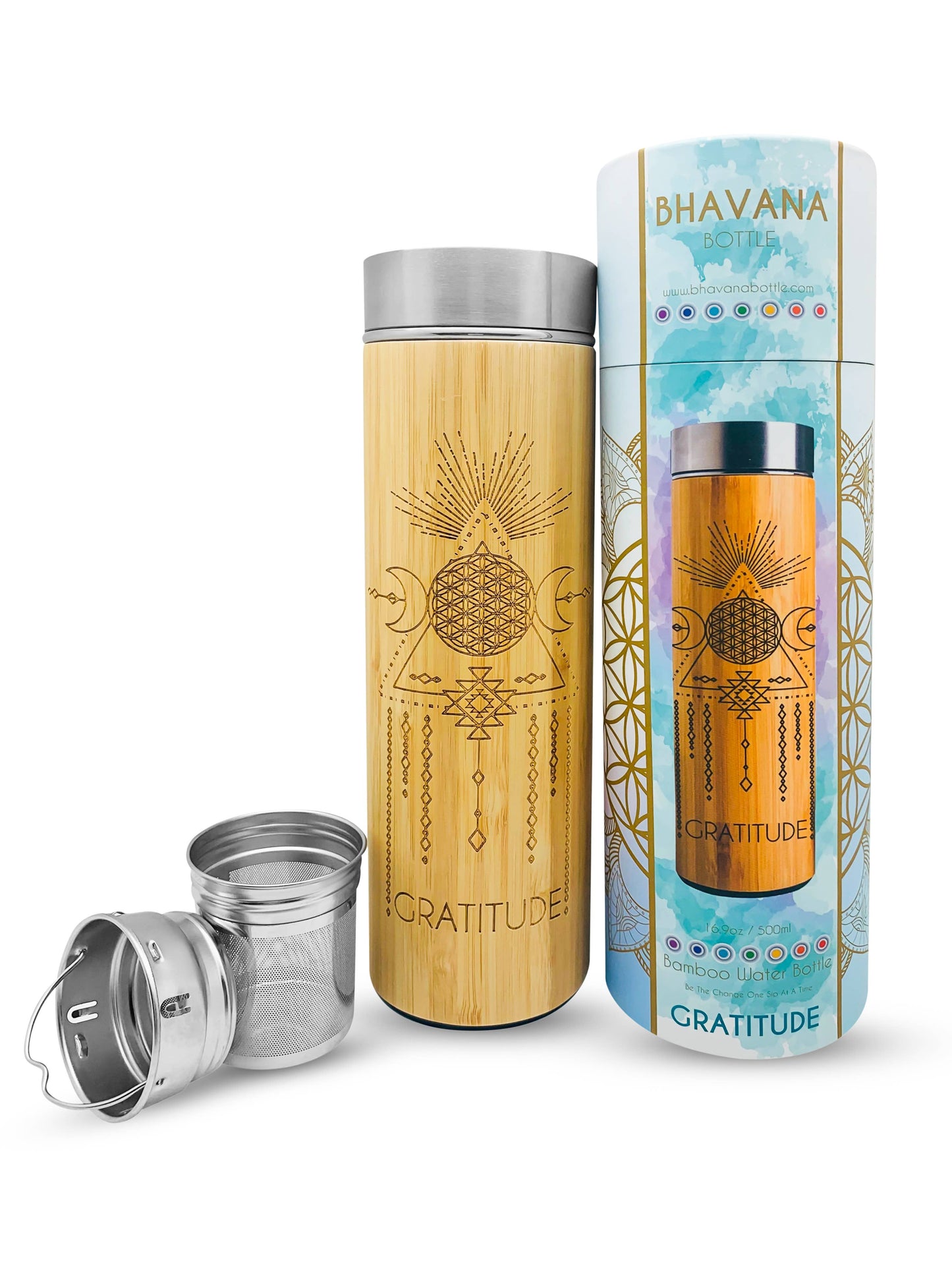 16.9oz Bamboo Tumbler - Gratitude