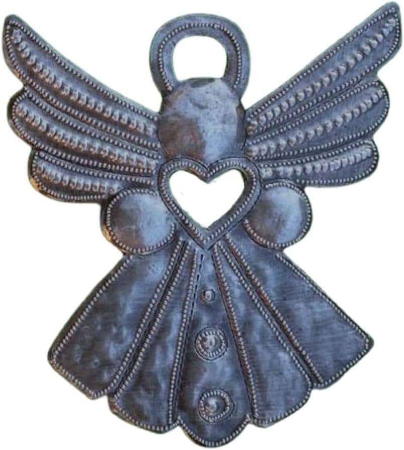 5"X5.5" Christmas Ornament Angel $6.ea. Haiti Fair Trade - Pluff Mud Mercantile