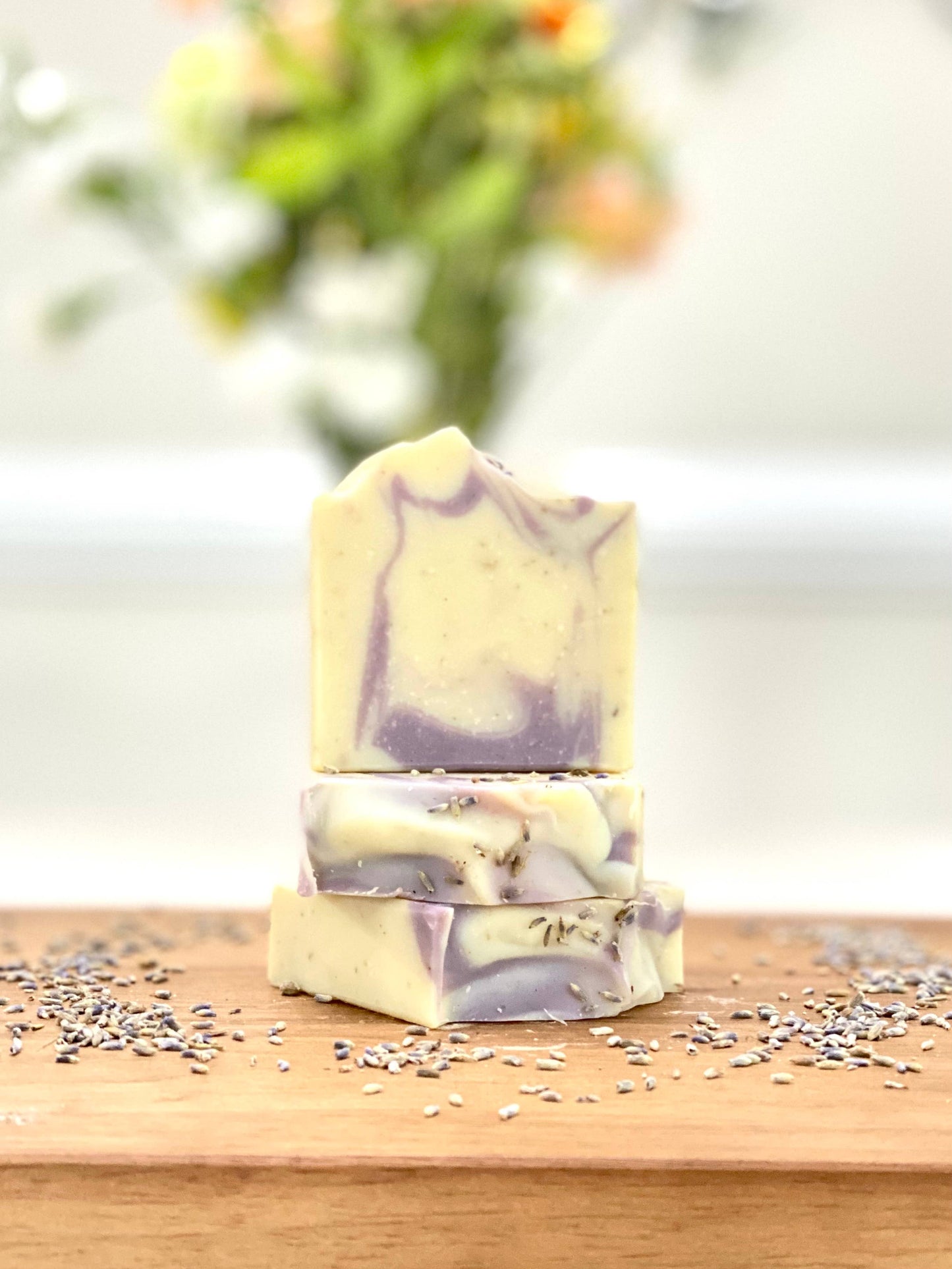 5 oz Lavender with Lavender Buds Handcrafted Soap - Pluff Mud Mercantile