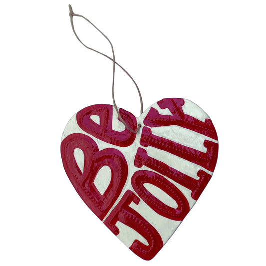 Ornament, Decor Collection, Be Jolly Heart 4.25x4.5 - Pluff Mud Mercantile