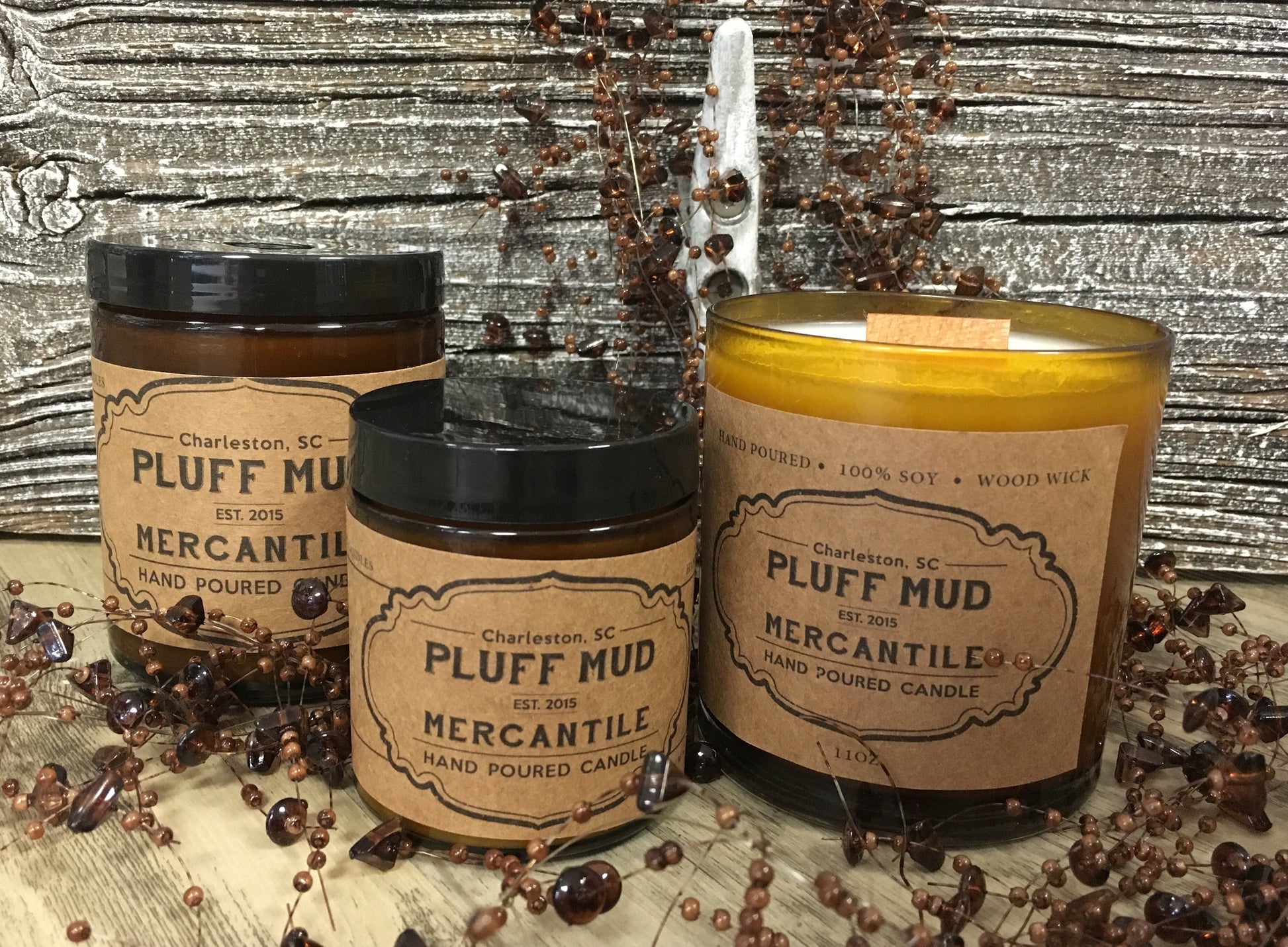 "Aunt Bethany"  Christmas Scent Hand Poured Soy Candles - Pluff Mud Mercantile