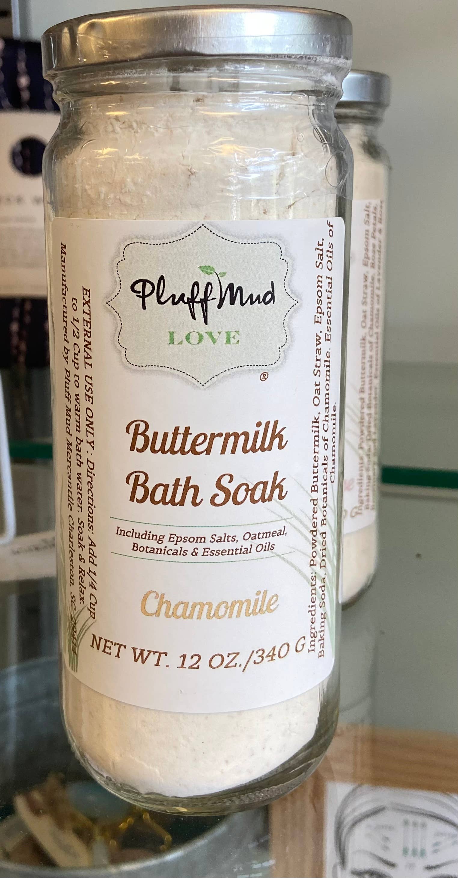12 oz Buttermilk Bath - Chamomile Lavender Rose - Pluff Mud Mercantile