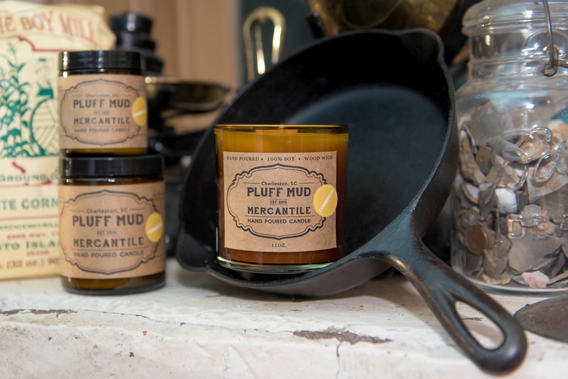 "Cornbread" Hand Poured Soy Candle - Pluff Mud Mercantile