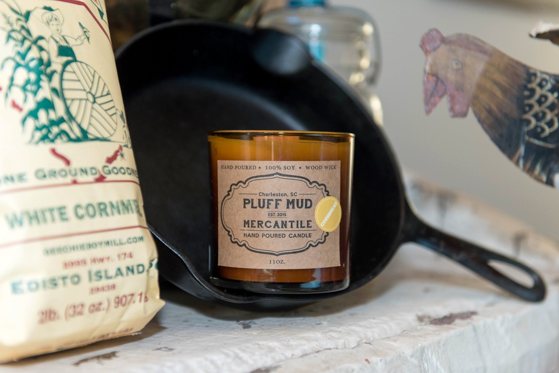 "Cornbread" Hand Poured Soy Candle - Pluff Mud Mercantile