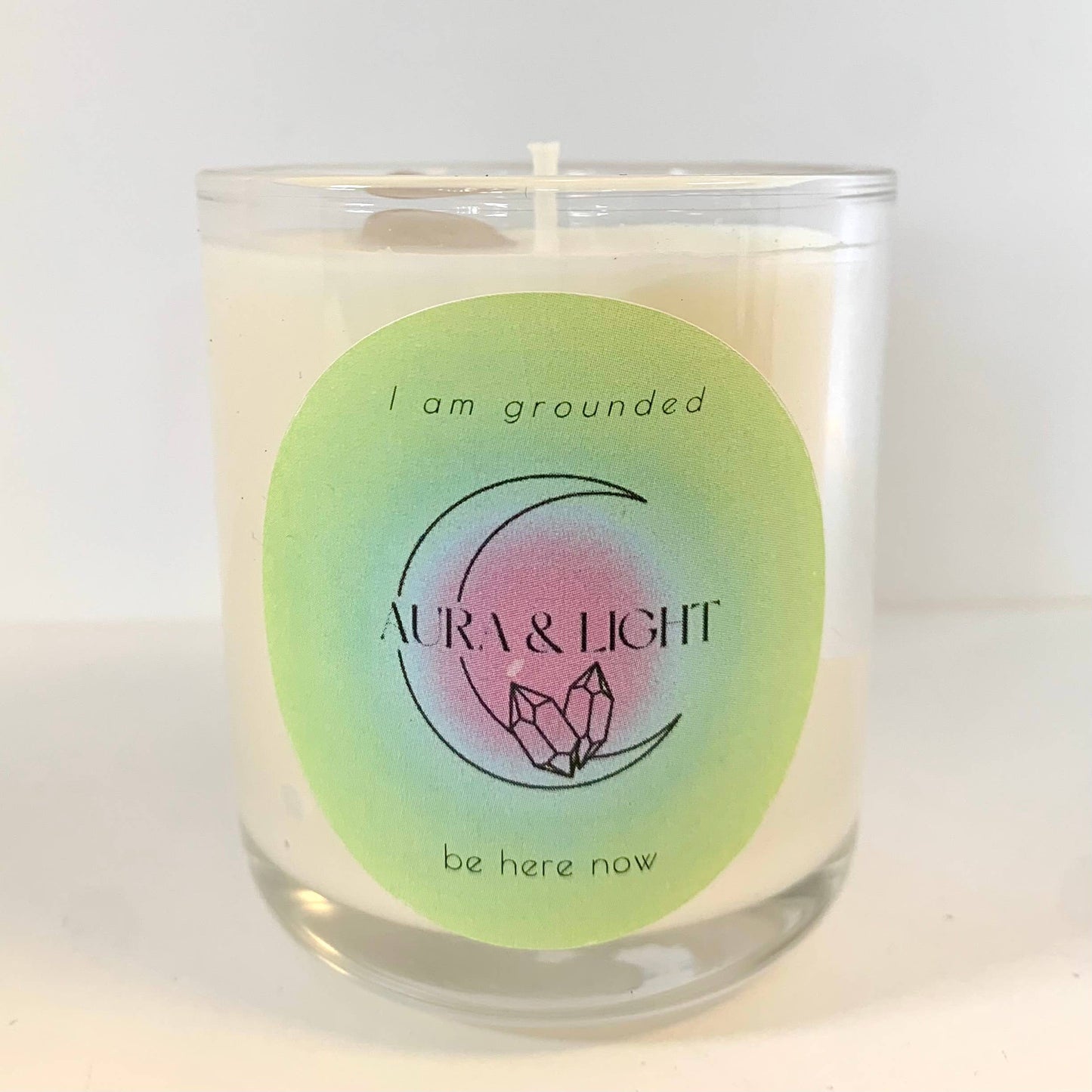 I am grounded - Aura & Light Crystal Candle - Pluff Mud Mercantile