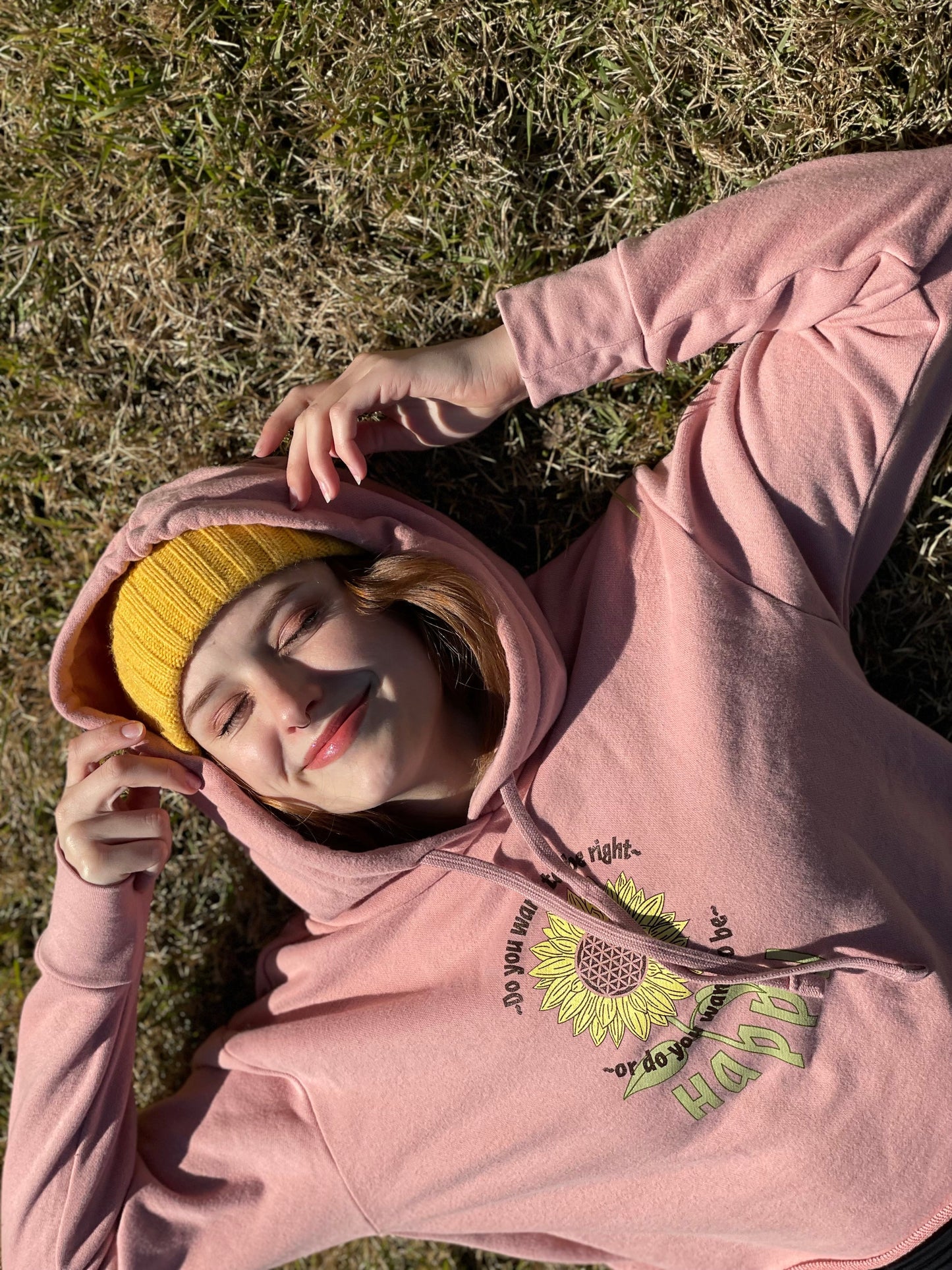 Happy Sunflower Cropped Hoodie - Pluff Mud Mercantile