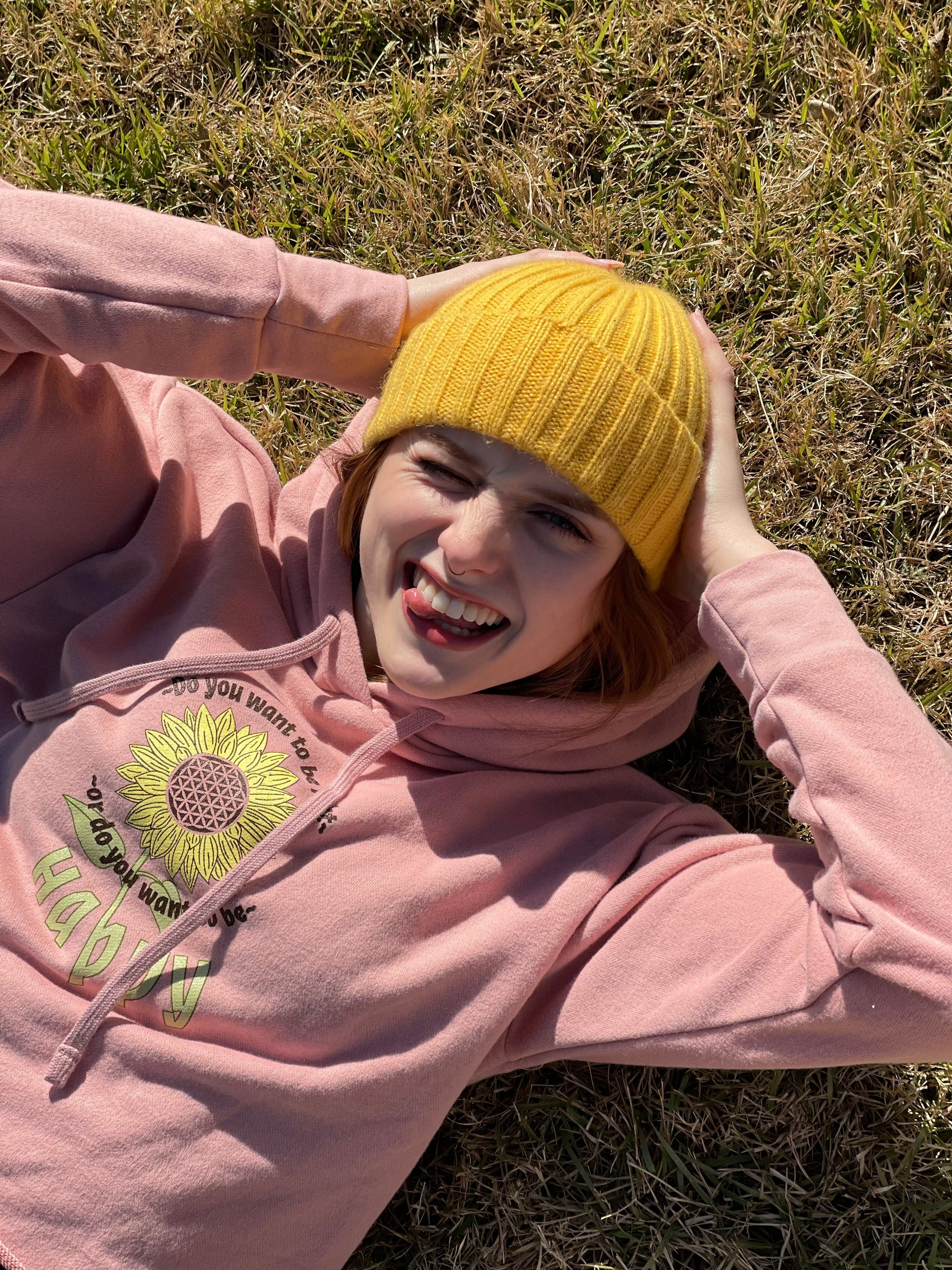 Happy Sunflower Cropped Hoodie - Pluff Mud Mercantile