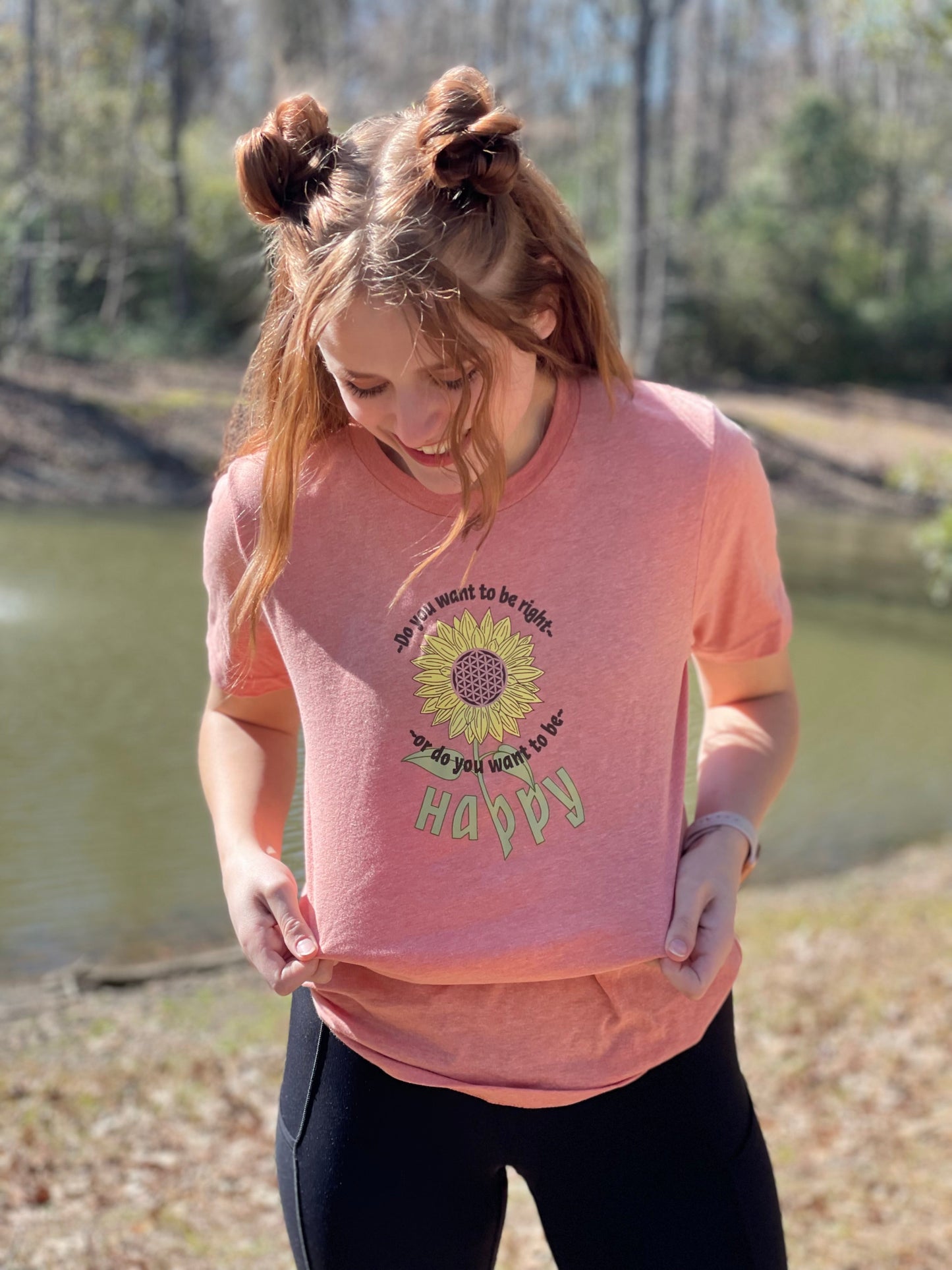 Happy Sunflower T Shirt - Pluff Mud Mercantile