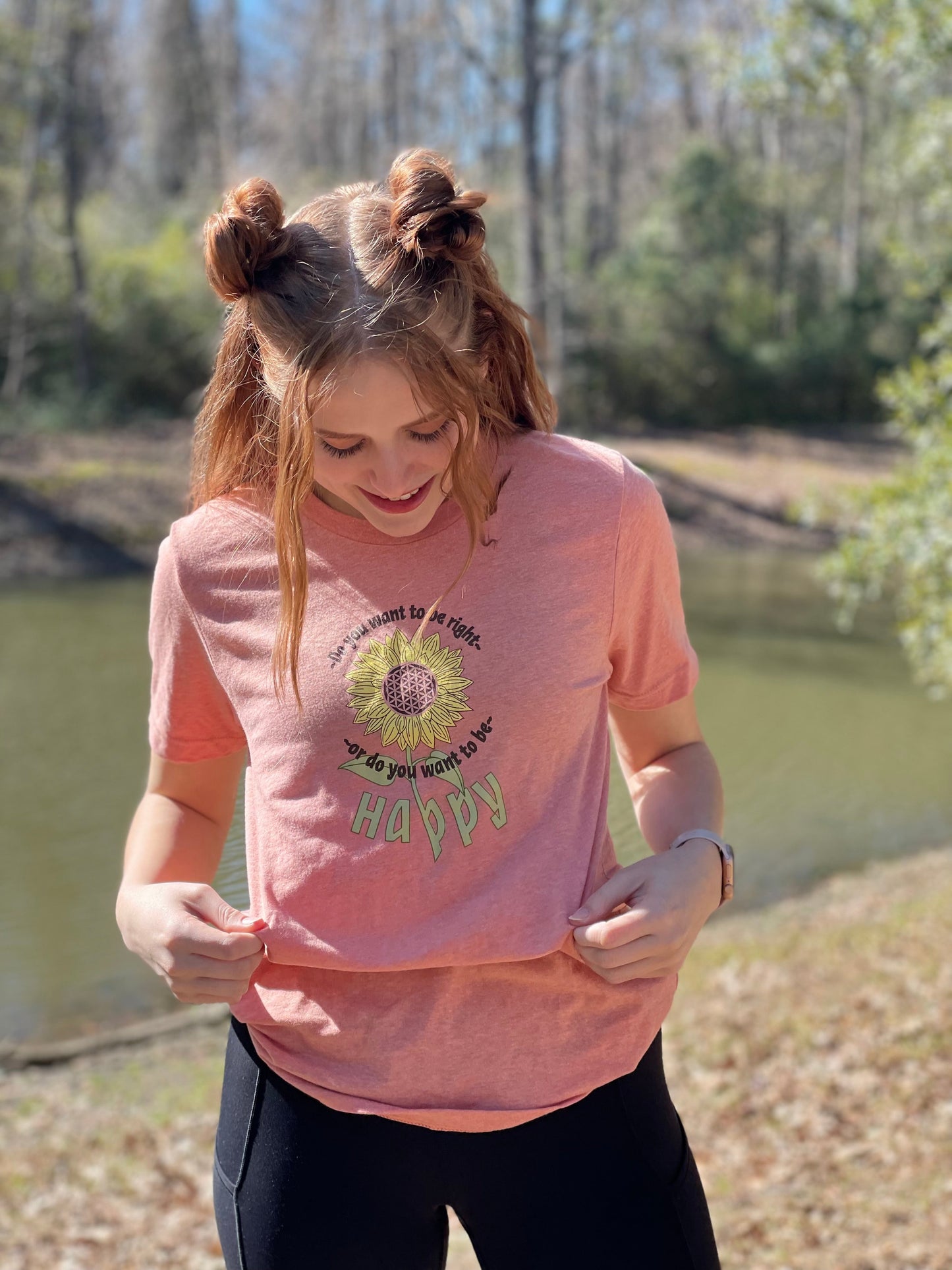 Happy Sunflower T Shirt - Pluff Mud Mercantile