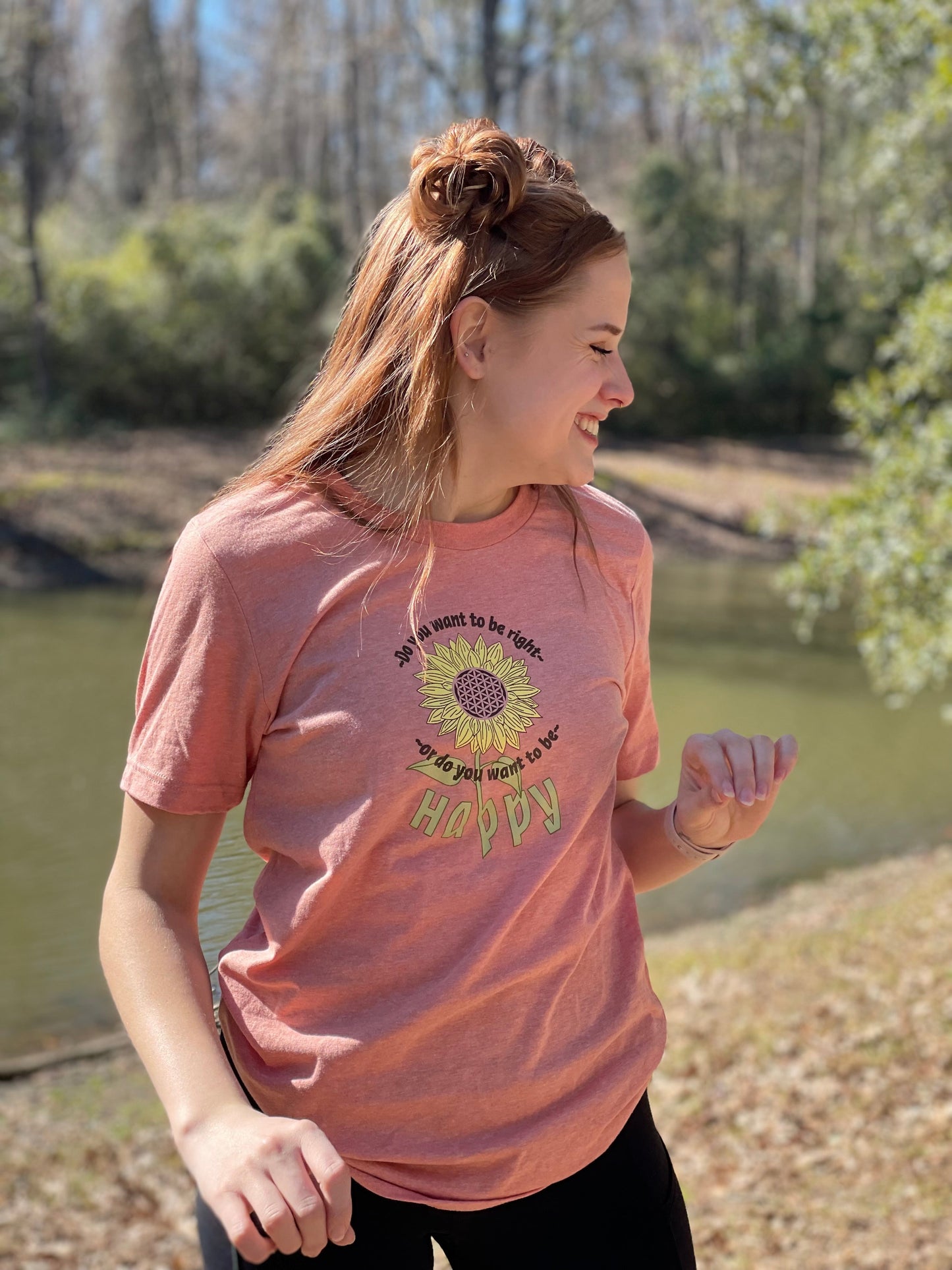 Happy Sunflower T Shirt - Pluff Mud Mercantile