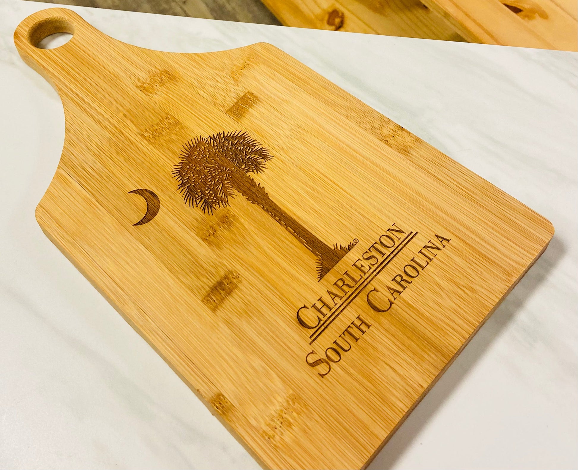 Palmetto Tree Cheese Serving & Cutting Board - Pluff Mud Mercantile