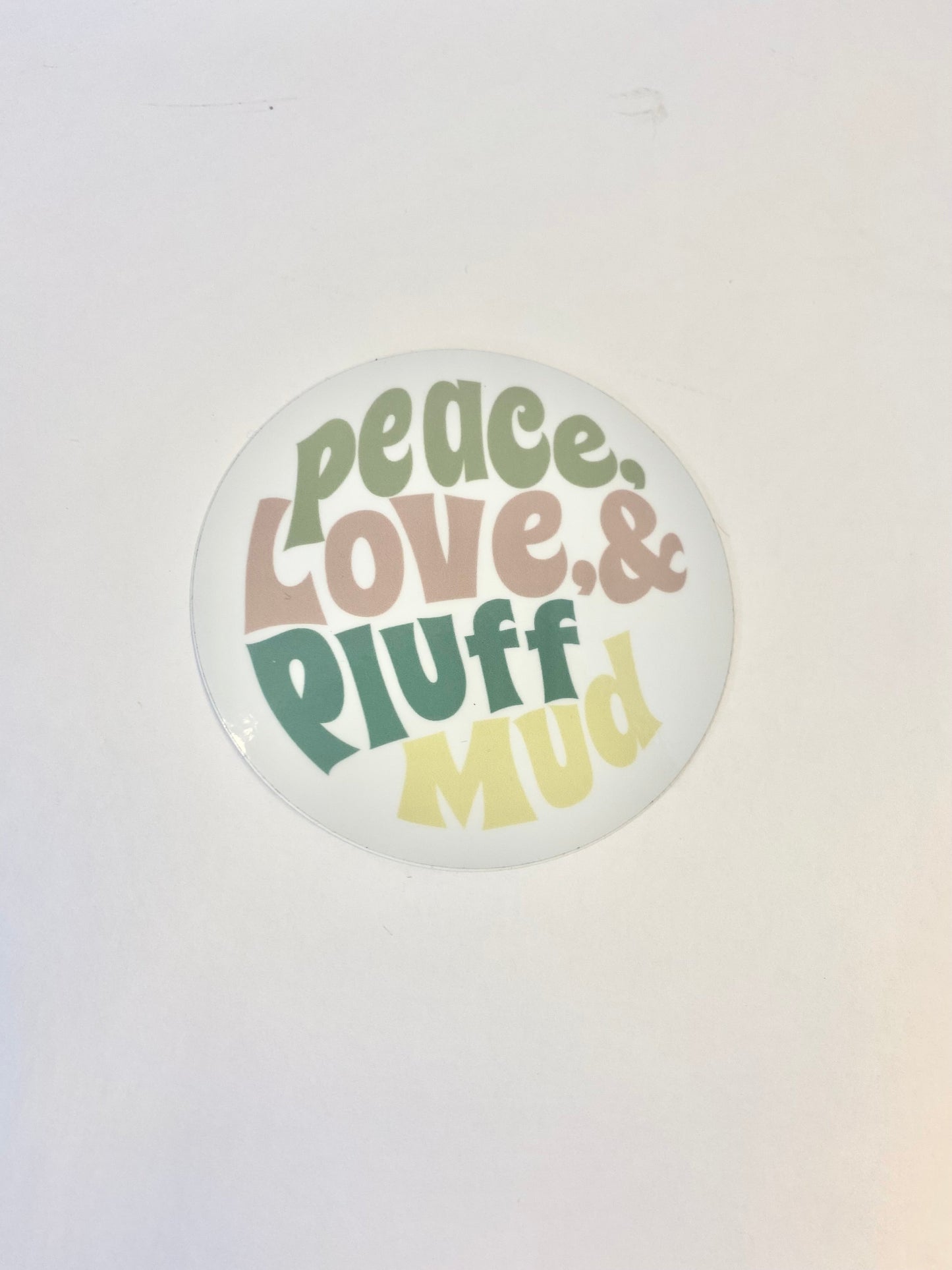 Peace Love & Pluff Mud Sticker - Pluff Mud Mercantile
